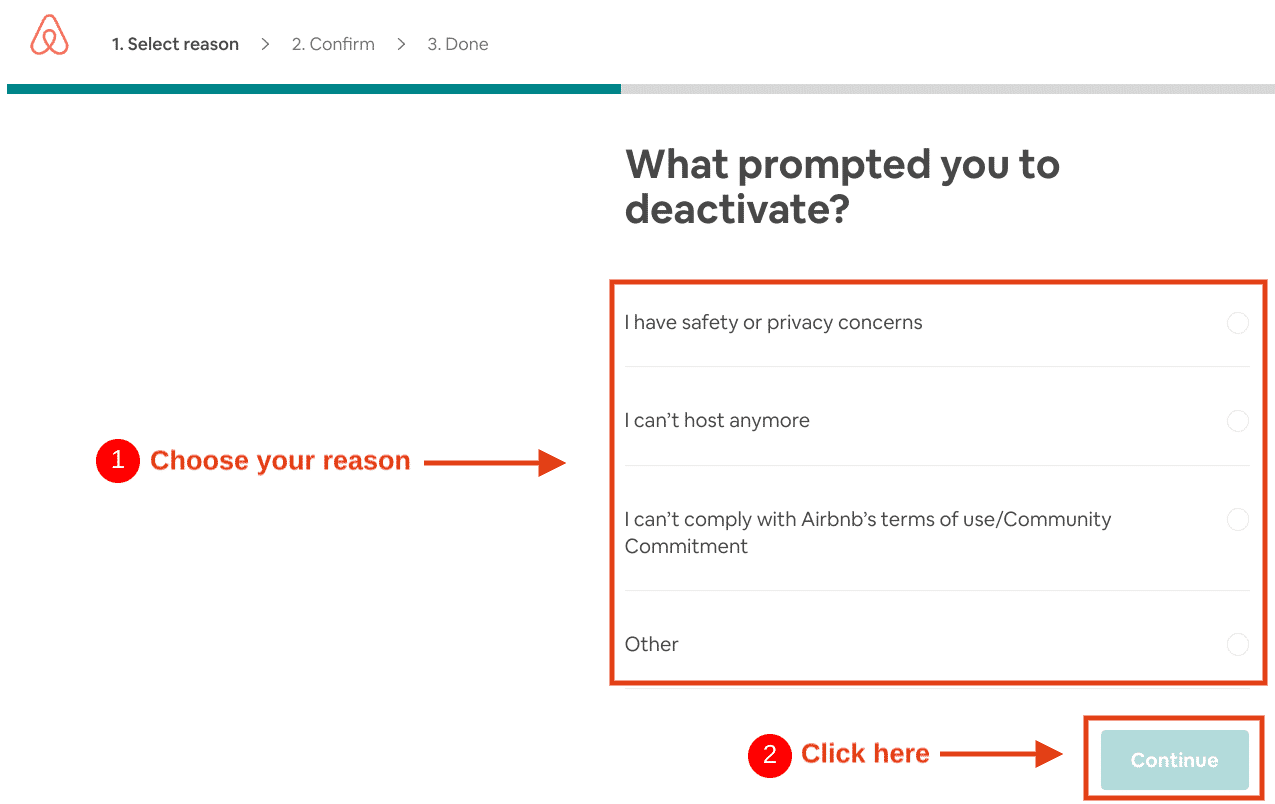 Airbnb Hosting A screenshot of an Airbnb Hosting form.