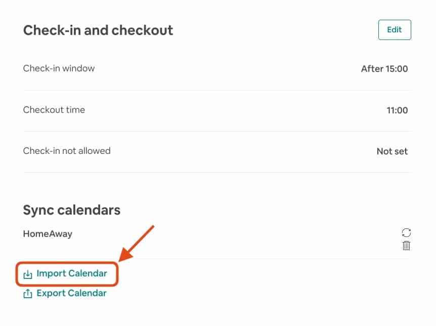 Import Calendar to Airbnb
