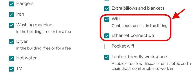 Internet amenity to Optimize Airbnb Listing