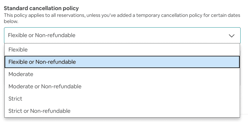 Cancellation policy Optimize Airbnb Listing