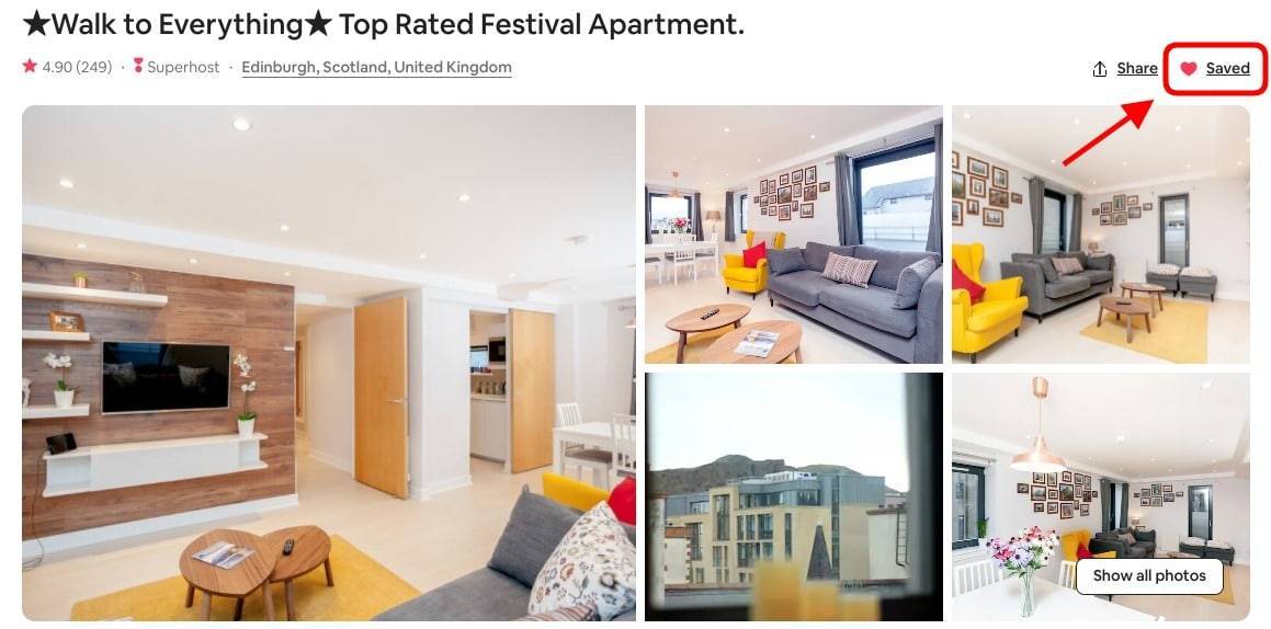 wishlist your property on airbnb