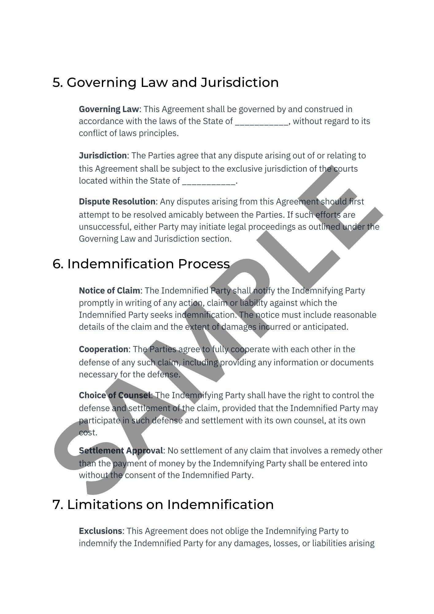 3 Indemnity Agreement For Residential Property Airbnb VRBO