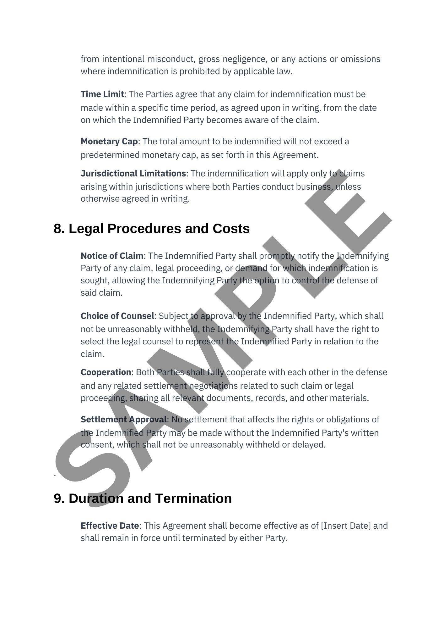 4 Indemnity Agreement For Residential Property Airbnb VRBO