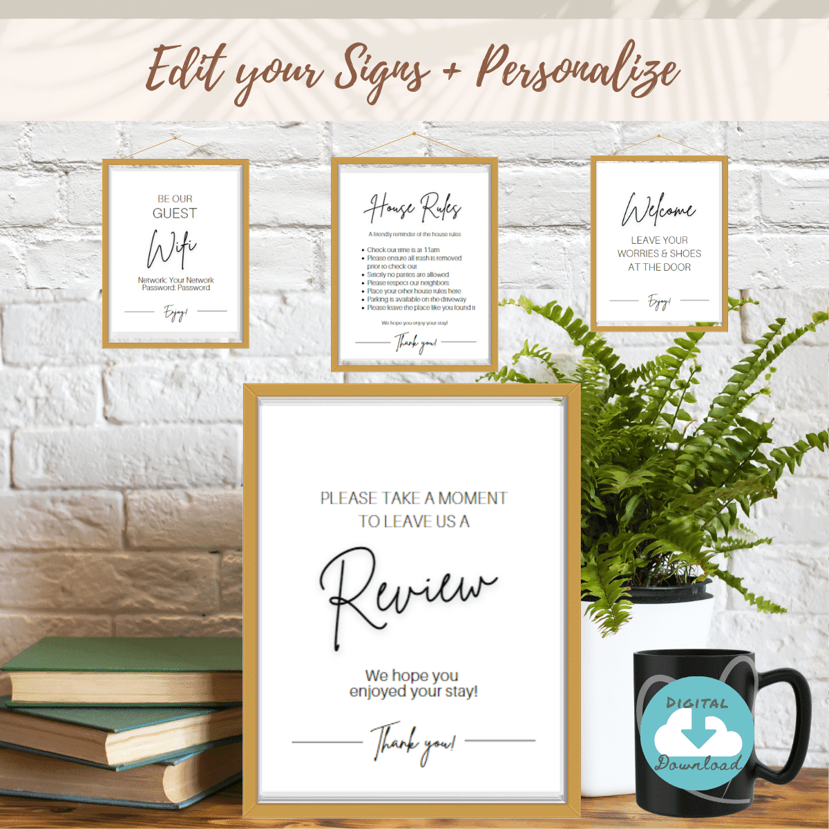 A Collection of 15 Signs! Airbnb Welcome Signs