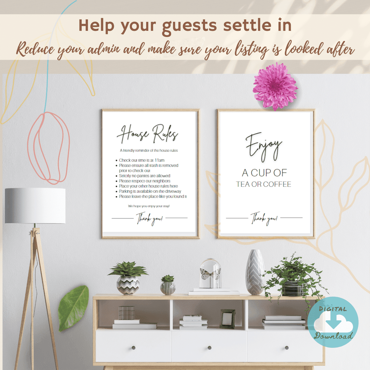 A Collection of 15 Signs3 Airbnb printable sign