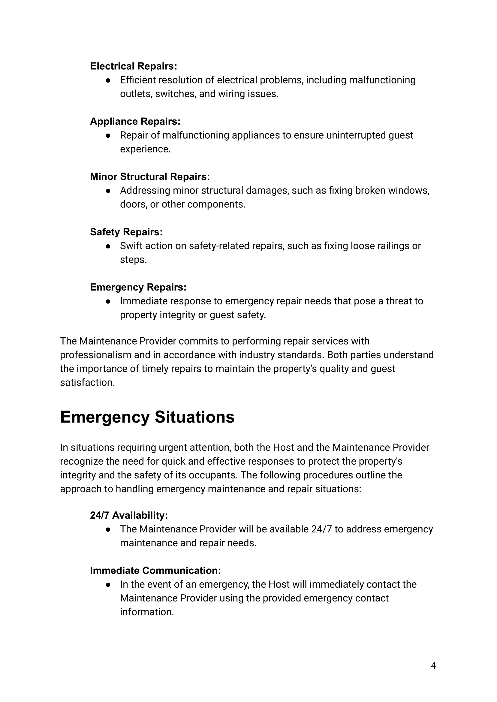 Airbnb Maintenance and Repair Contract Template-04 airbnb contract, maintenance agreement, repair services, property maintenance, host agreement, property management, rental property contract, maintenance provider, home repair, property protection, landlord agreement, rental property management, property maintenance template