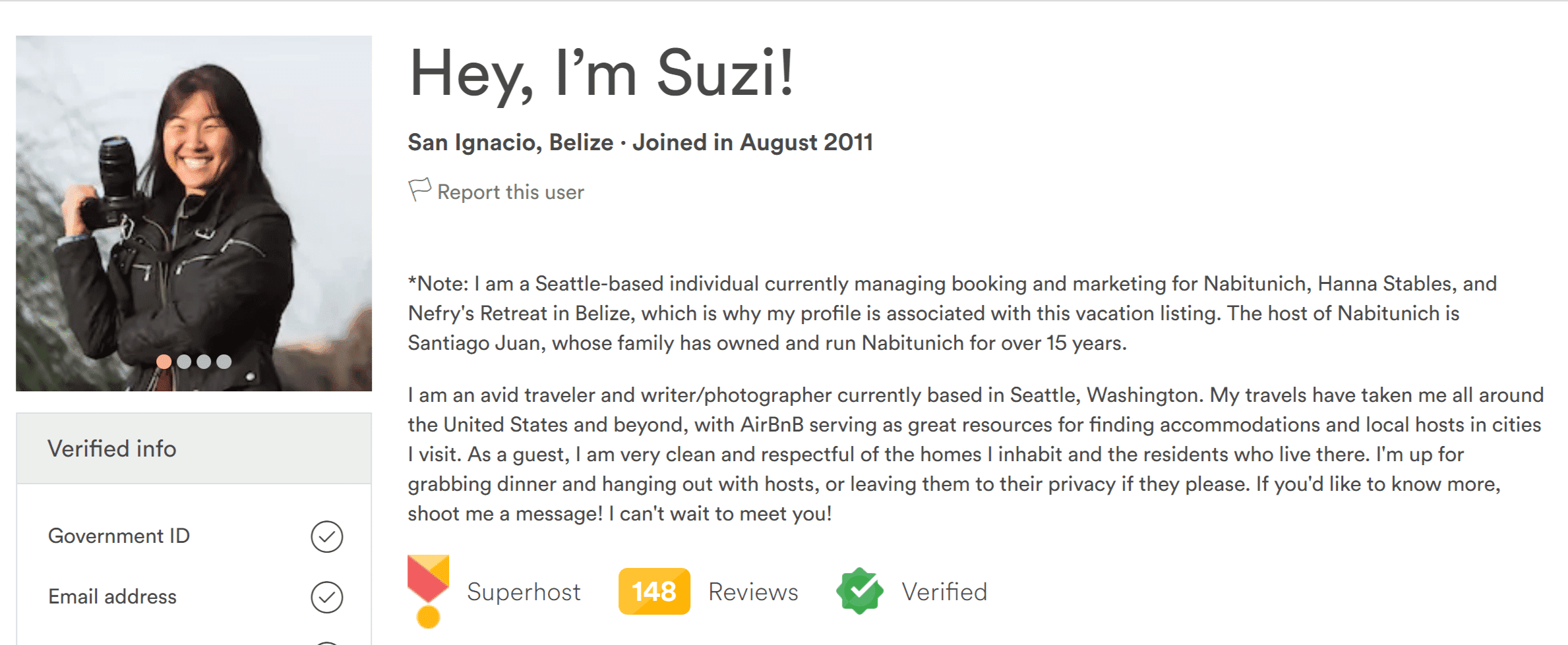 Airbnb Describe Yourself Example -7