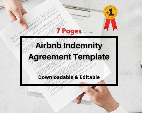 Indemnity Agreement For Residential Property Airbnb VRBO