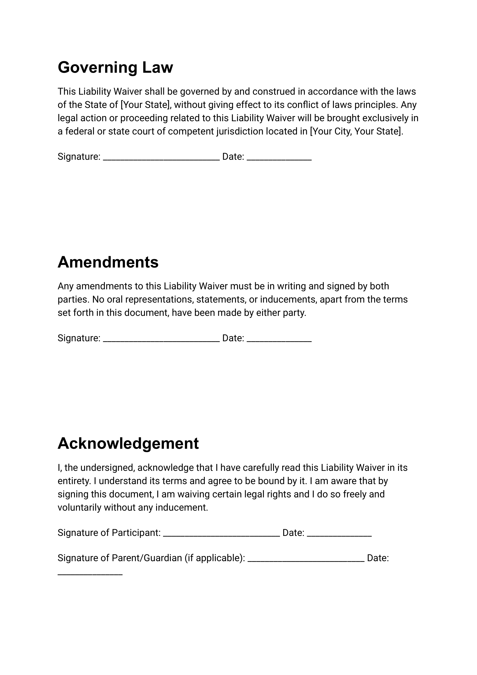 Liability Waiver for Short Term Rental Airbnb-8 Airbnb Liability Waiver Template Downloadable