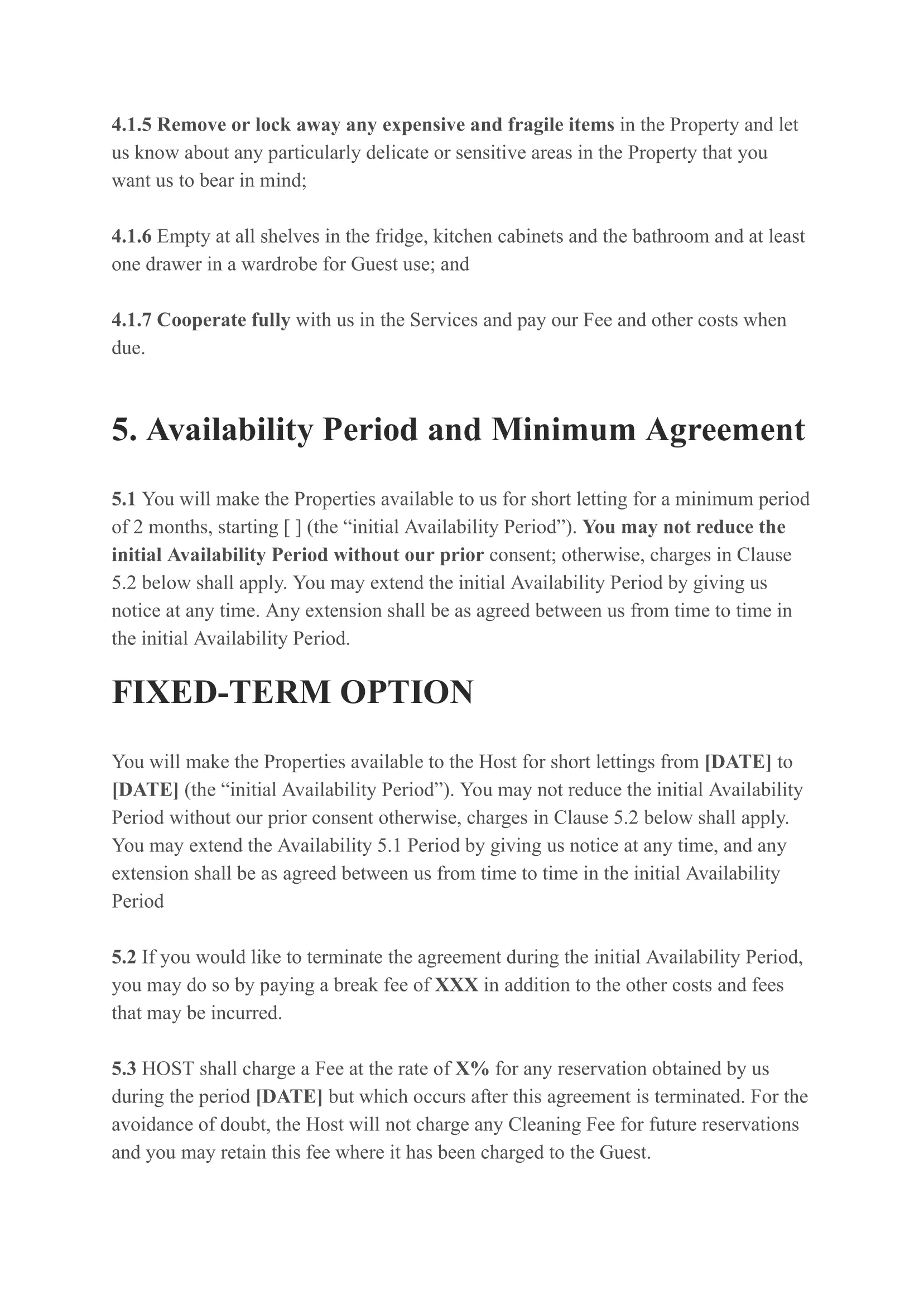 Property Management Contract-04 Airbnb Property Management Contract