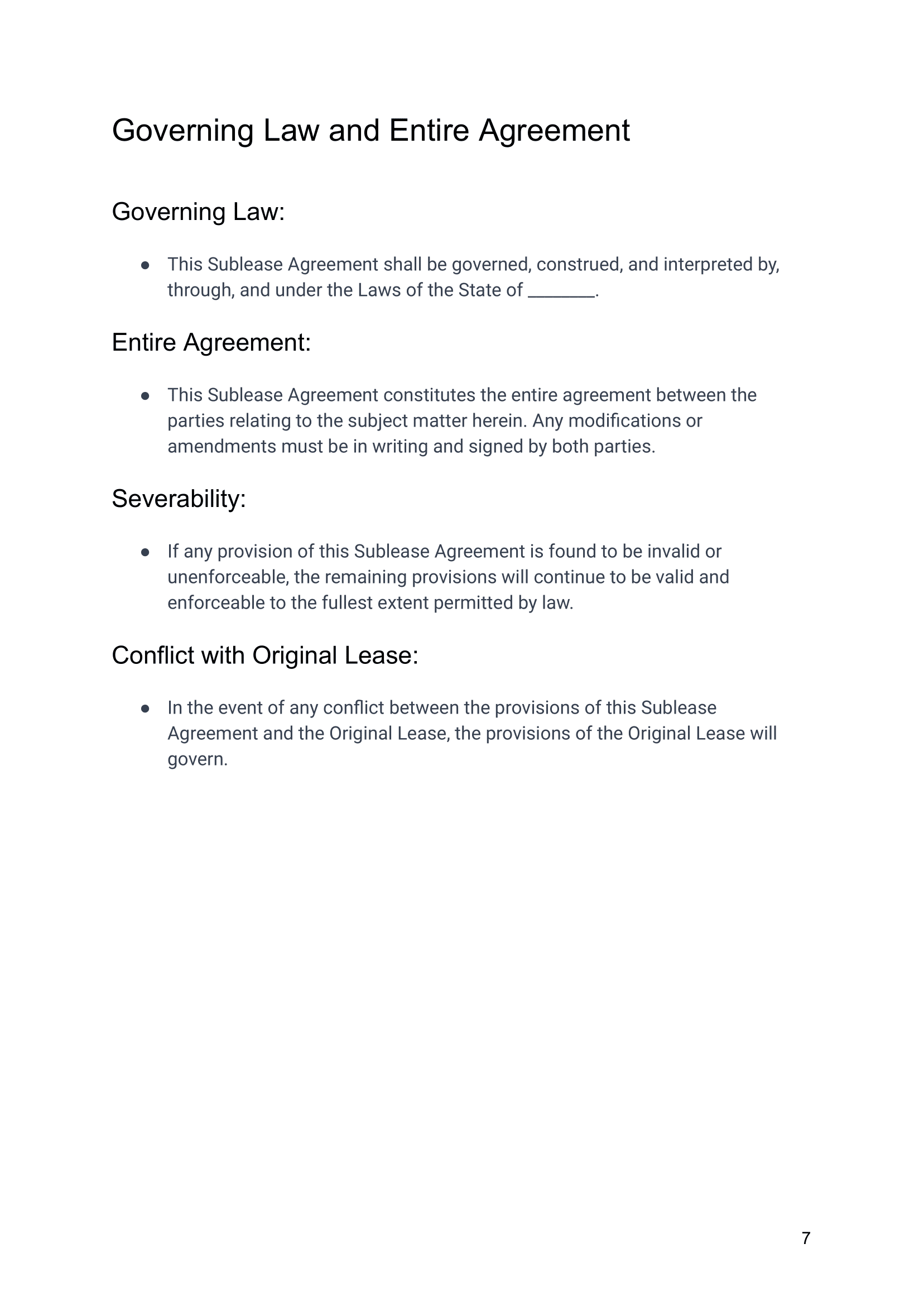 Sublease Agreement between Sublessor and Sublessee-07 Airbnb Sublease Agreement Template