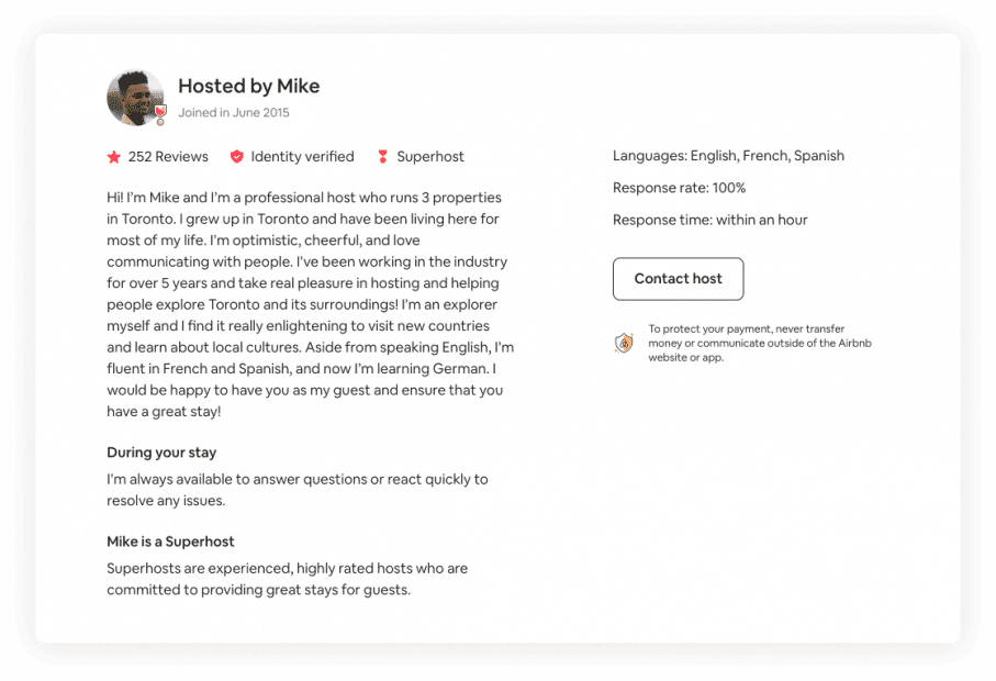 Airbnb Describe Yourself Example -9