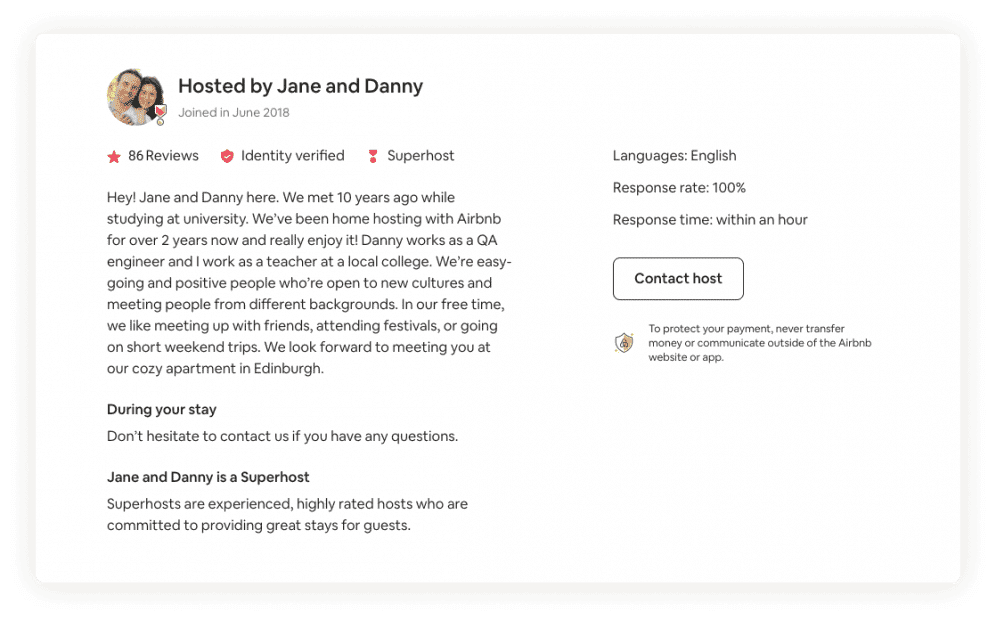 Airbnb Profile Example -1