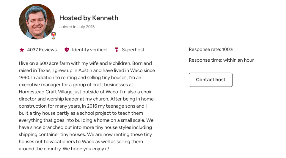 Airbnb Describe Yourself Example -13