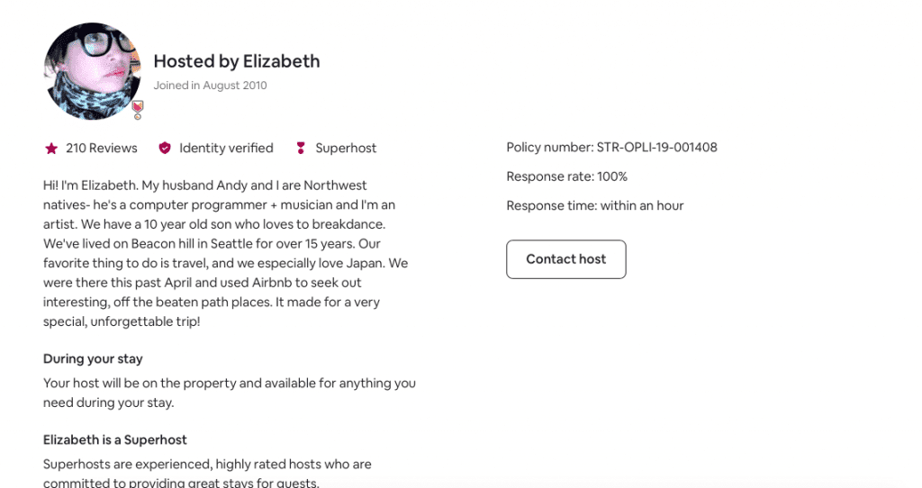 Airbnb Describe Yourself Example -15