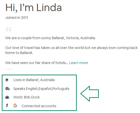 Airbnb Describe Yourself Example -17